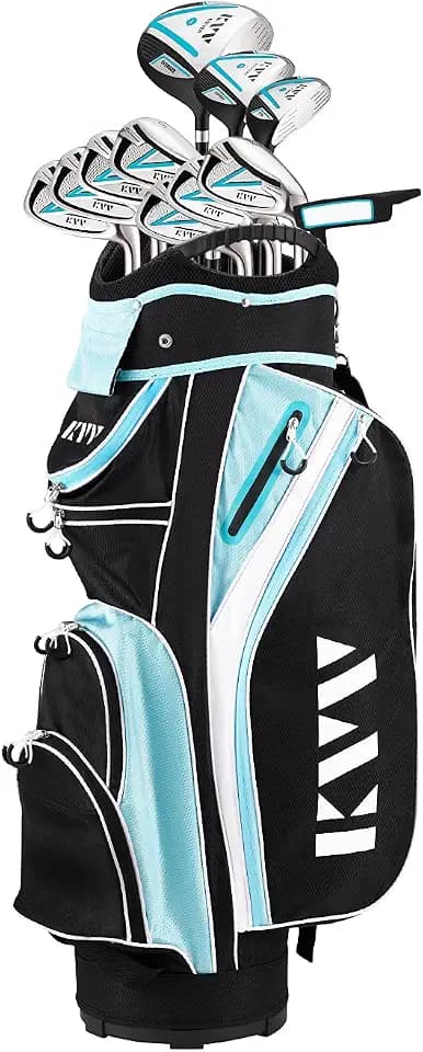 KVV Women Complete Golf Clubs Set, 7/11 Piece Full Golf Club Set with/Without Stand Bag, Right & Left Handed All Golf Clubs for Women Beginner