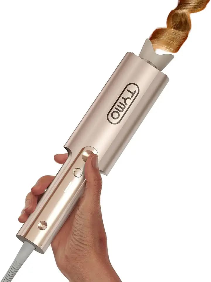 Lockenstab Automatisch - Lockenstab Große Locken 32mm Beach Waves Lockenwickler für Lange Haare TYMO Curlpro Plus Anti-Verbrennungs Hair Curler Automatischer Lockenstäbe Schnelle Erhitzung, Gold