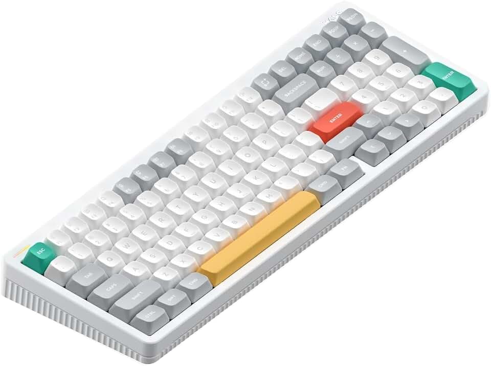 nuphy Halo V2 IO Wireless Mechanical Keyboard with PBT Keycaps,Hot Swappable Custom Gaming Keyboard,Aluminum Alloy Frame,RGB Backlit,Gasket Structure,BT5.0/USB-C/2.4GHz Low Latency Office Keyboards