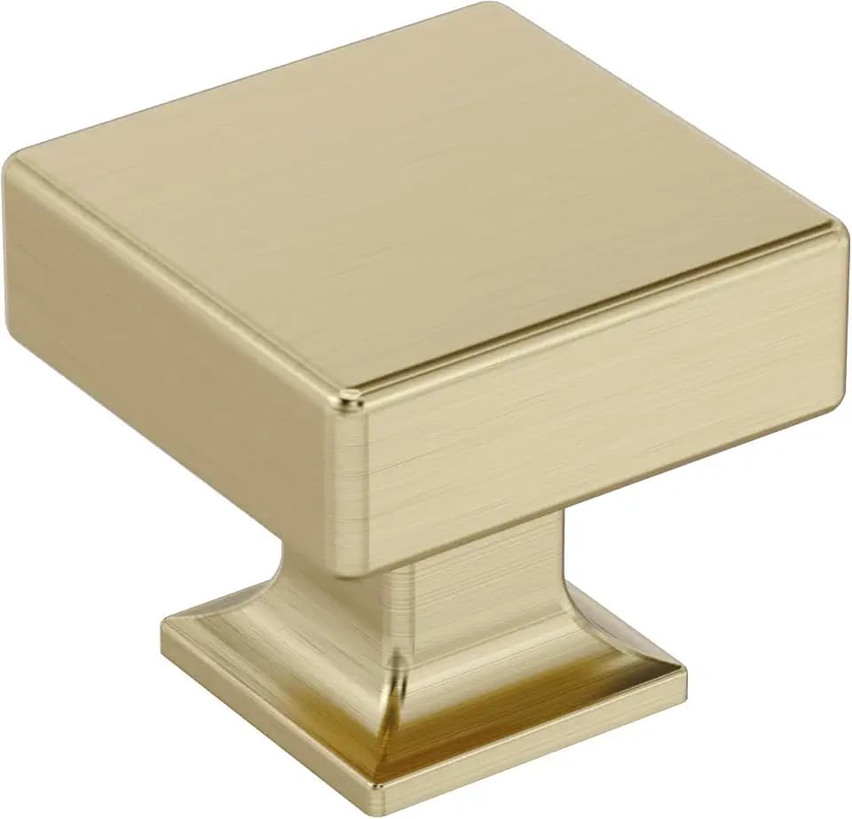 Amerock 1-1/4" Square Lintel Golden Champagne Cabinet Knob
