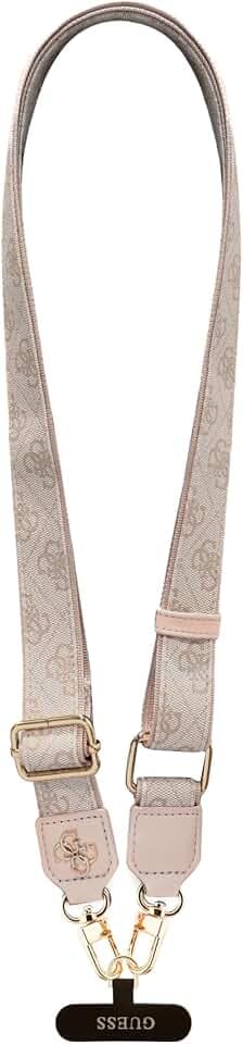 CG MOBILE Guess Universal Crossbody verstellbares 4G PU-Lederband und Haltegurt-Patch (Rosa)