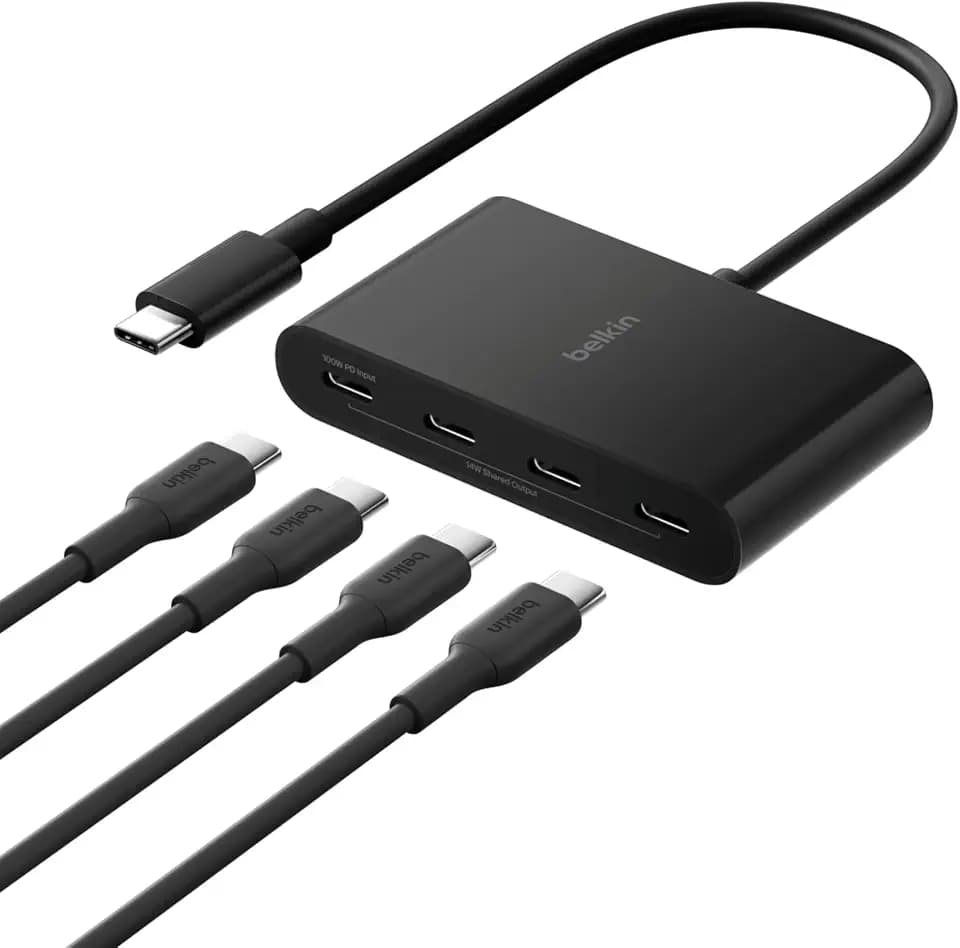 Belkin 100W 10Gbps Multiport USB-C Hub Adapter for Laptop, iPad, PC, & More