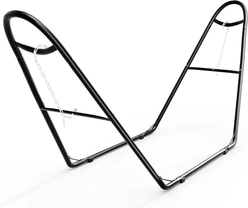 Garvee Universal Double Hammock Stand – 550 lbs, Fits 9–14 ft, Black
