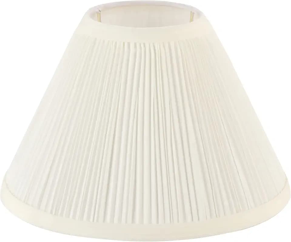 Aspen Creative 59171, Empire Uno Lamp Shade, Cotton White, 4" Top x 10" Bottom x 7" Slant Height, Slip UNO 33mm