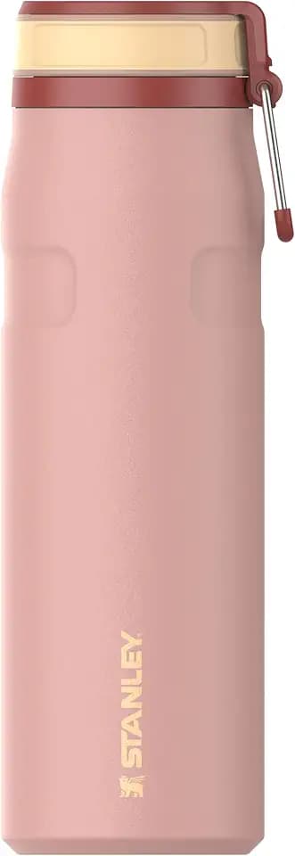 Stanley 1913 IceFlow Bottle Twist Flip 0.71L - Kühlt 17 Stunden - 4 Tage Eisgekühlt - Spülmaschinenfest - Recycelter Edelstahl - BPA Frei - Doppelwandige Vakuumisolierung - Peach Rose