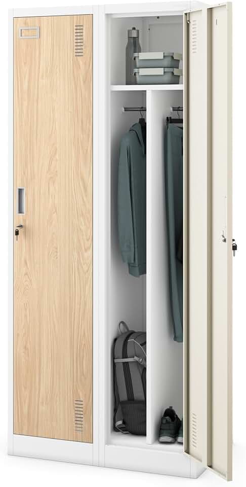 Jan Nowak Spindschrank Umkleideschrank Metall 2 Abteile 180x80x50 cm