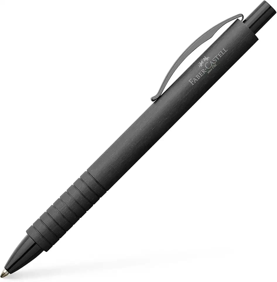 FABER-CASTELL - Kugelschreiber Essentio Aluminium Schwarz, Mine B