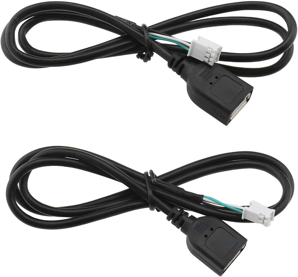 2 Stück Auto USB Verlängerungskabel Adapter 4-poliger Und 6-poliger Stecker Kompatibel mit Android Autoradio Stereo externen USB Flash Laufwerken Schnelles Aufladen