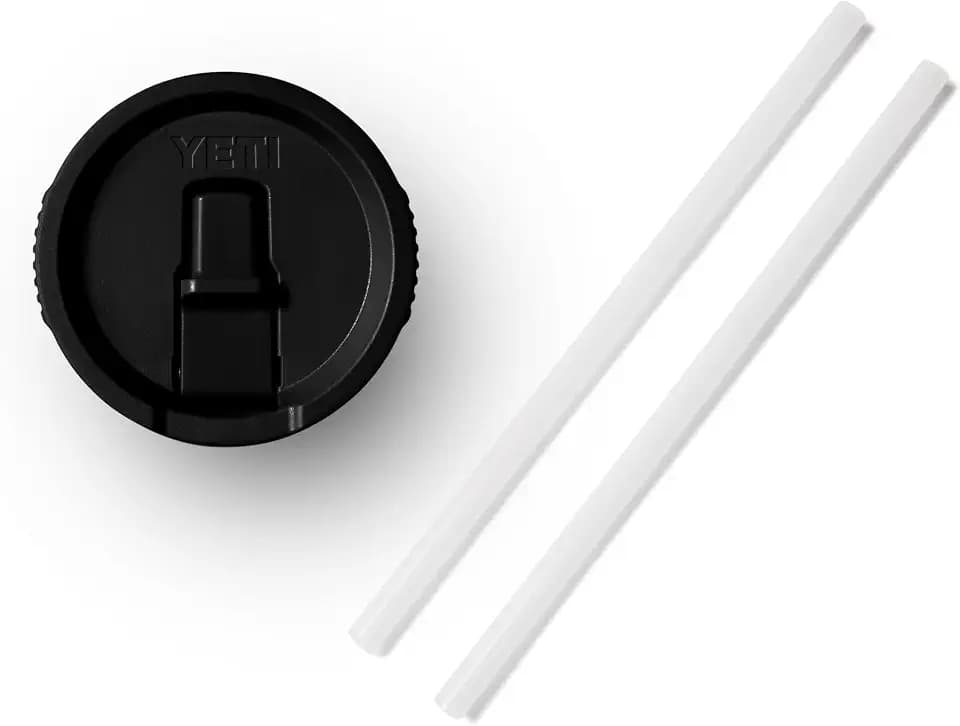 YETI Rambler 20 oz Travel Mug Straw Lid, Black