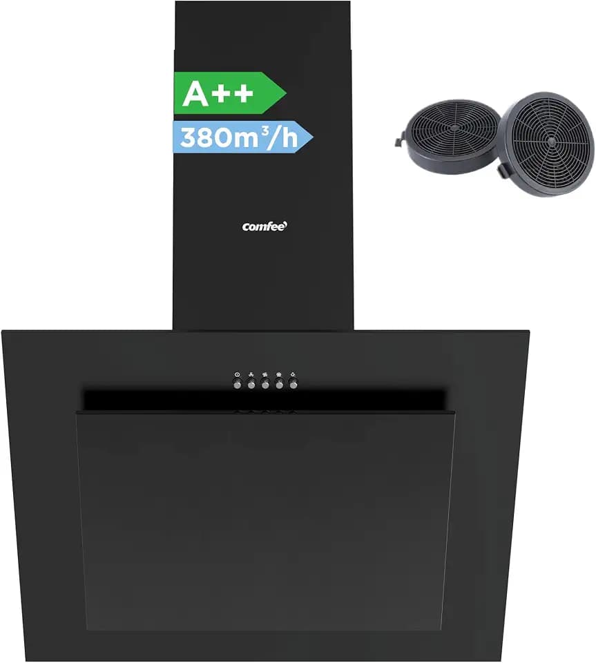 COMFEE' Kopffreie Dunstabzugshaube 60cm A++ Umluft & Abluft CH60J78EM4A2B
