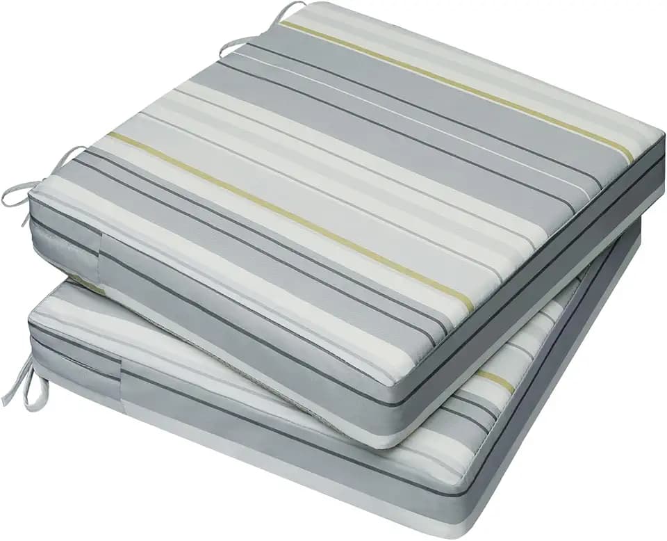 AAAAAcessories Outdoor Chair Cushions, 20 x 20 x 3 inches, Set of 2