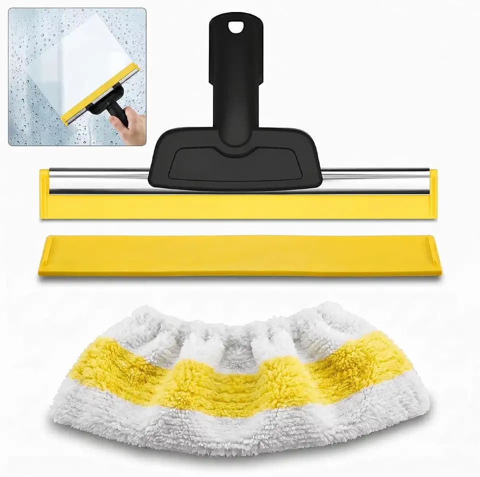 Magicbox Dampfreiniger Fensteraufsatz für Kärcher SC1/ SC2/ SC3/ SC4/ SC5/ SC7/ CTK10/20, Fensterdüsen für Dampfreiniger, streifenfreie Reinigung von Glas, Fliesen & Spiegeln