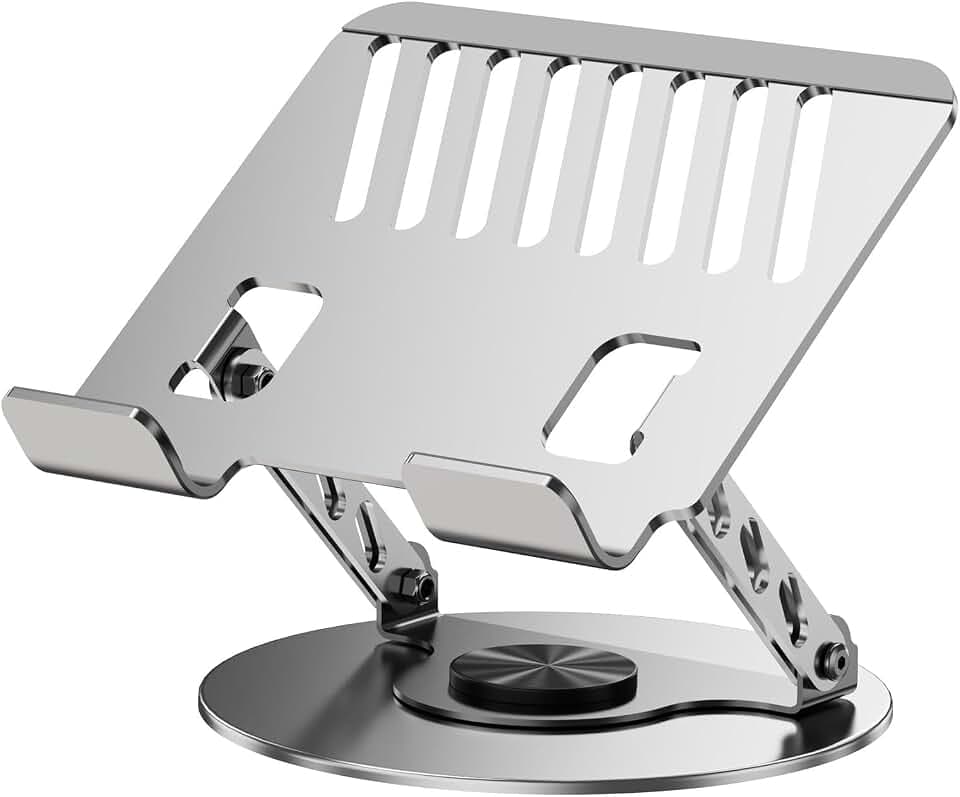 Laptop Ständer Verstellbarer Laptopständer 360° Drehbar Ergonomischer Laptop Halterung Belüfteter Notebook Stand Kompatibel mit MacBook Air, Pro, Allen Laptops 10-17.3"