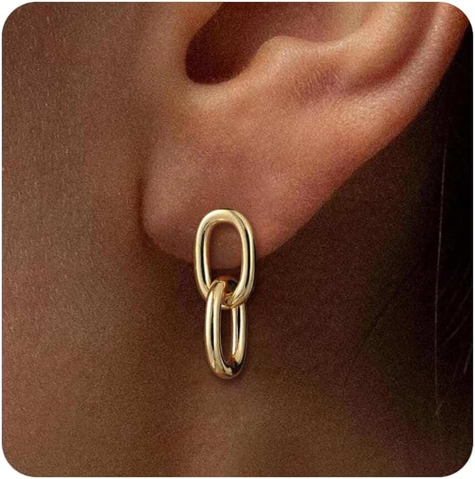 Dainty Gold Knot Stud Earrings for Women Trendy Dangle Earrings