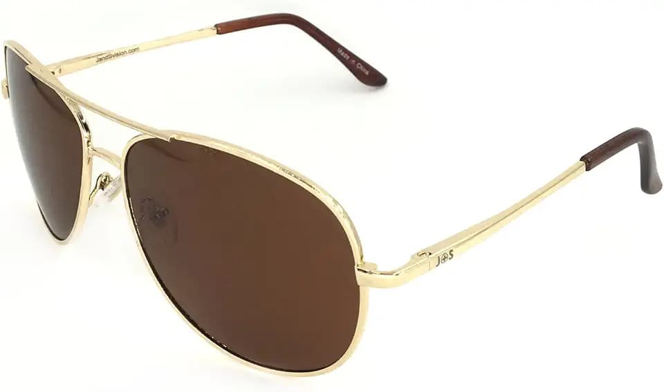 J+S Military Style Polarized Aviator Sunglasses, for Men/Women