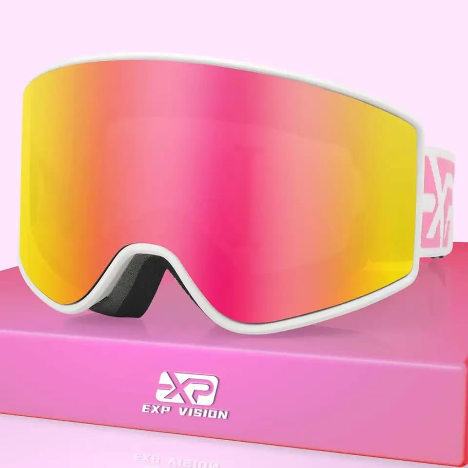 EXP VISION Ski/Snowboard Goggles Parent-child Snow Goggles Over Glasses for Men, Women Youth Kids