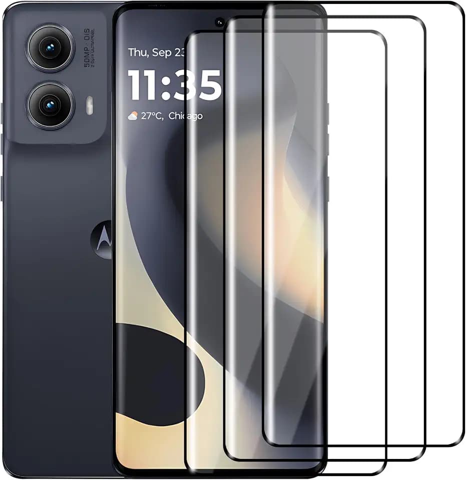 (3 Pack) For Motorola Edge 2024 Screen Protector，HD-Clear Tempered Glass Screen Protector [3D Touch][Bubble-Free][Anti-Scratch] Screen Protector Glass For Motorola Edge 2024/2023