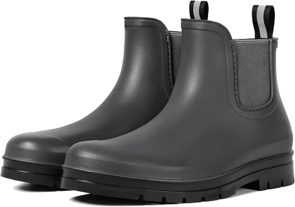 Furuian Women's Ankle Rain Boots Waterproof Chelsea Rain Boots Rubber Boots Women Short Garden Boots Anti Slip Outdoor Lightweight Work Booties