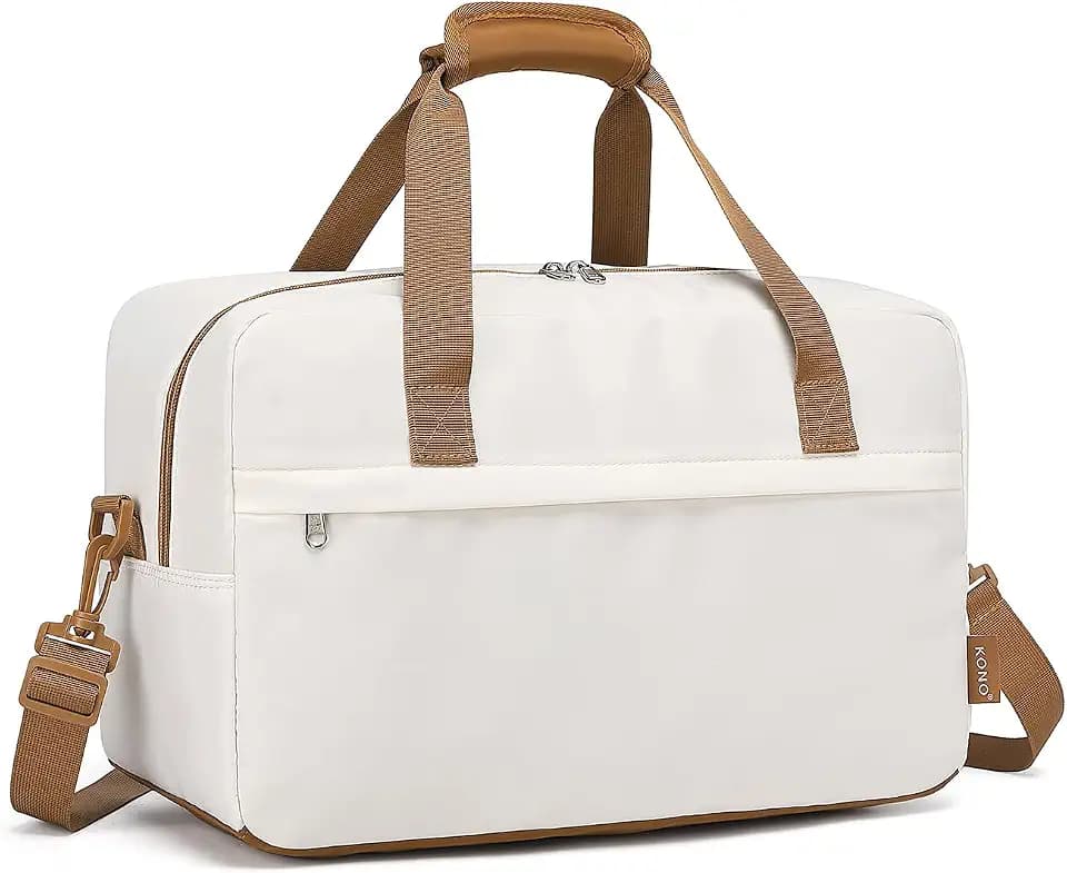 Kono Travel Duffel Bag 24L Under Seat Carry-on Bag White