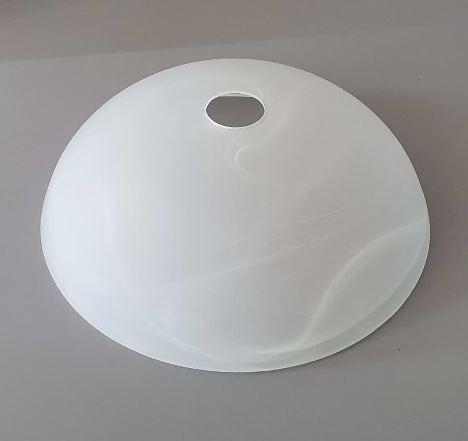 Lampenschirm Hängelampe MIKADO alabasterfarbig Ersatzschirm Fluter Pendelleuchte Lampenglas Lampschirme 30 cm Lampenschirm Stehlampe Fassung E27 Ersatzglas Stehlampe