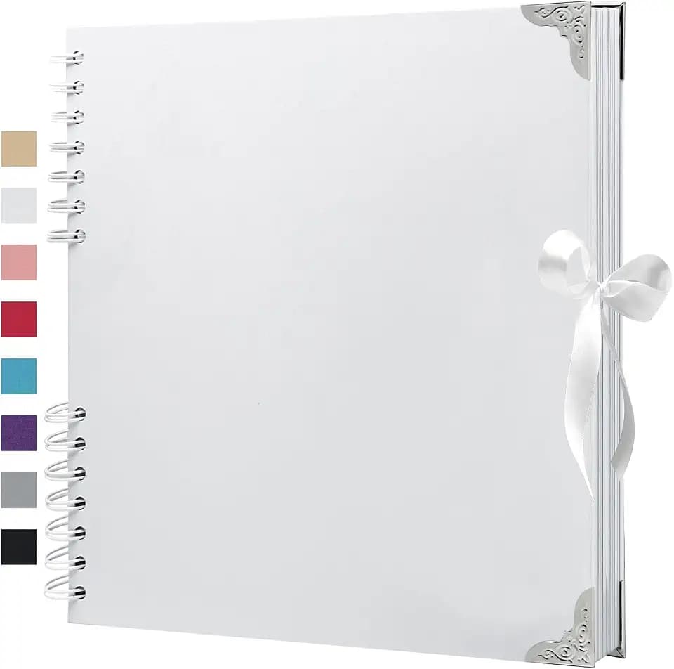 Scrapbook Album 10x10 Inch - Hardcover Kraft Paper Photo Album with 80 Pages, Memory Book for Wedding, Anniversary, Family, Christmas, Baby Shower, Ideal for Preserving Precious Moments
