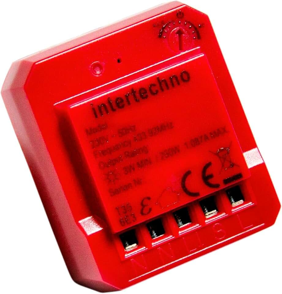 Intertechno Funk-Mini Einbaudimmer ITD-250, Rot