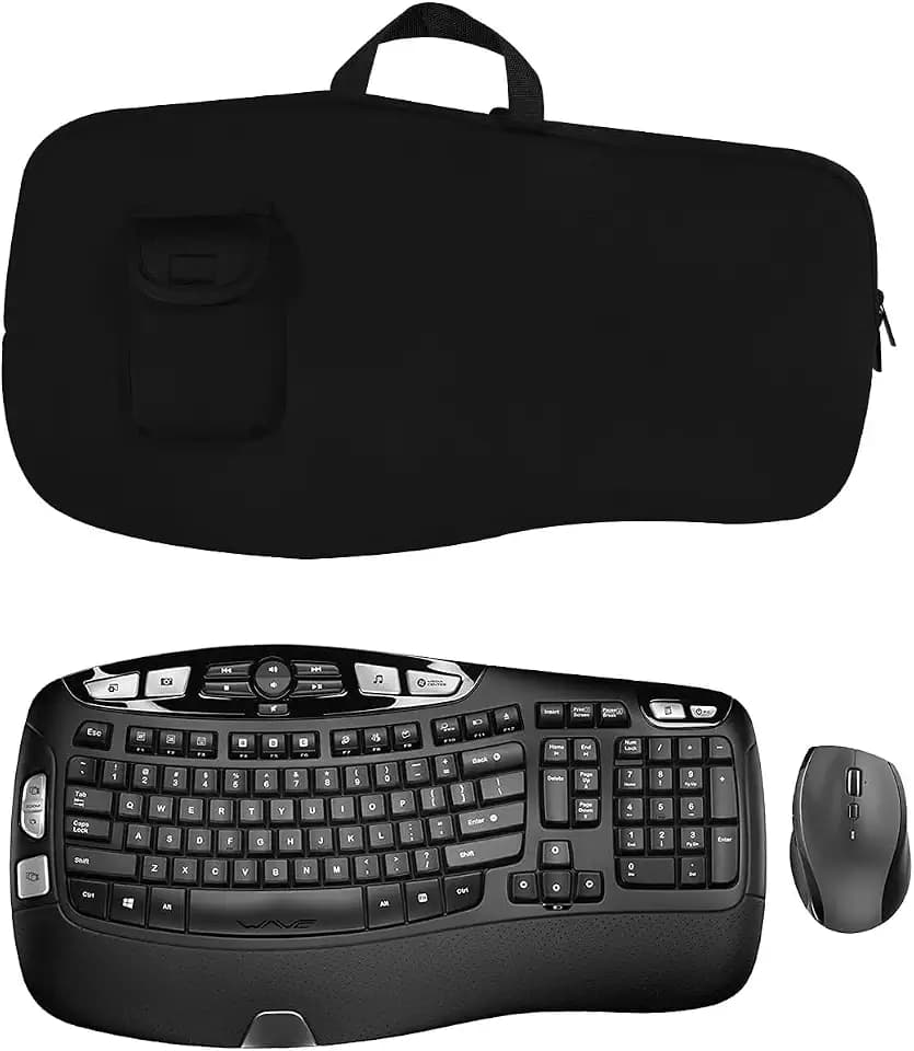 Portable Keyboard Case Compatible with Logitech MK570/MK550 Wave Keyboards