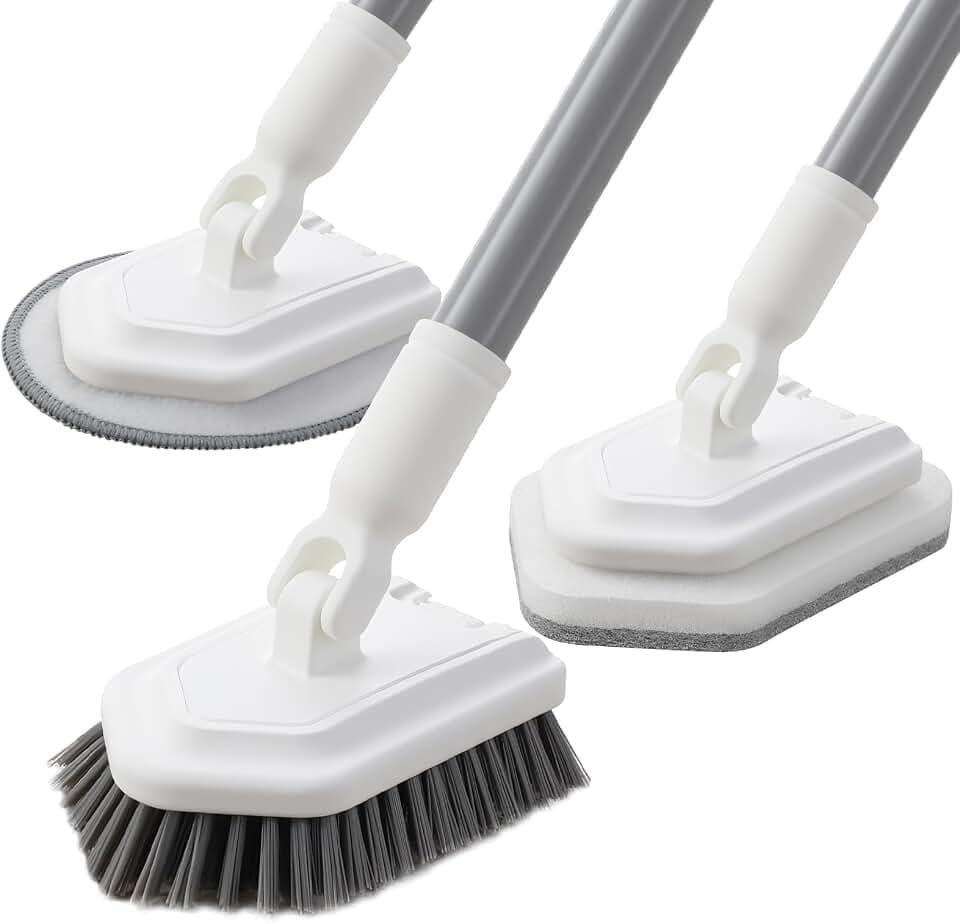 Mitclear 3-in-1 Schrubber mit Langem Stiel(135cm) von Bad, Dusche, Fliesen