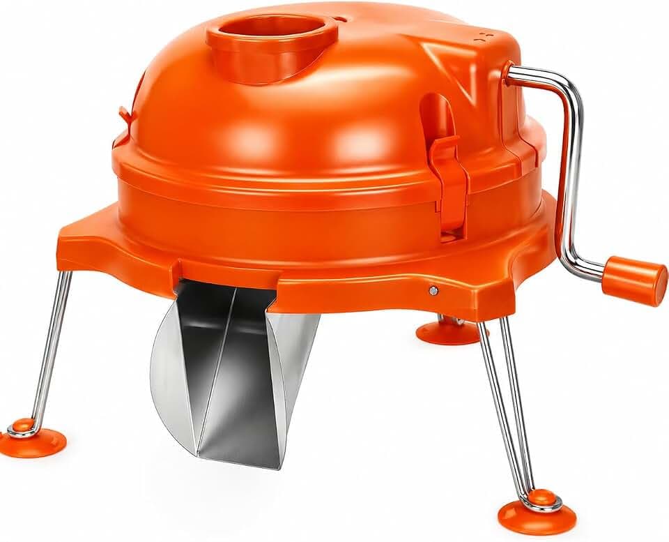 CL003 Commercial Vegetable Dicer, CL003 Dynacube Manual Tabletop Cuber, Heavy Duty 1/4" x 1/4" Food Prep Cutter, Orange Kitchen Vegetable Cutting Tool, Durable for long lasting use