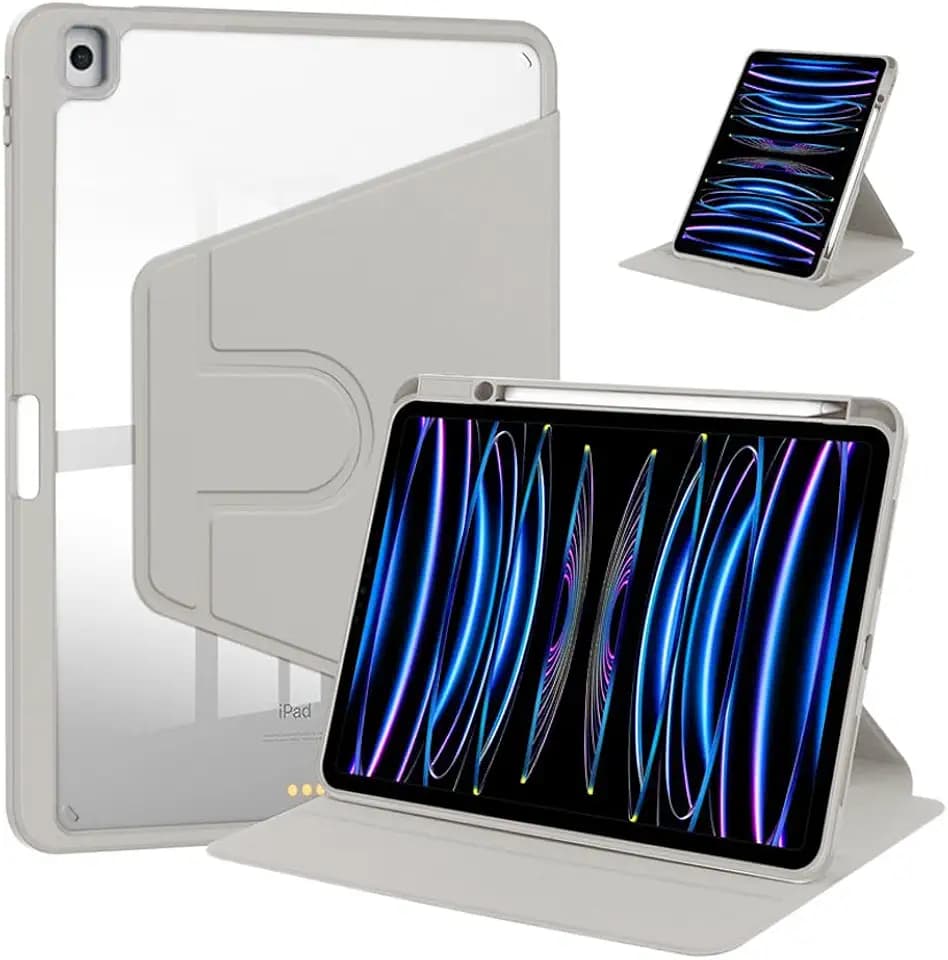 360° Rotating Stand Case for iPad 9th/8th/7th Gen 10.2", Grey