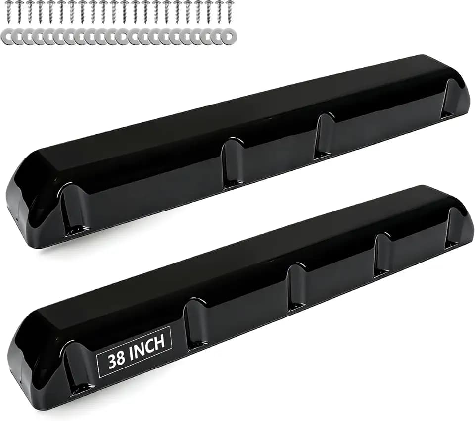 DEDU Dock Bumpers 24/38/48/72 Inch, Boat Dock Bumpers Heavy Duty Post Bumpers, Dock Fender Bumper Guards PVC for Horizontal and Vertical with Screws and Washers (Black/White/Gray) -1/2/4 Pack