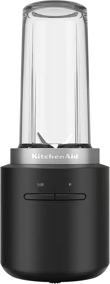 KitchenAid Kabelloser Personal Blender - Go Cordless - 473 ml BPA-freier Becher - Pulse-Taste - Edelstahlklingen - Mit Akku - Schwarz