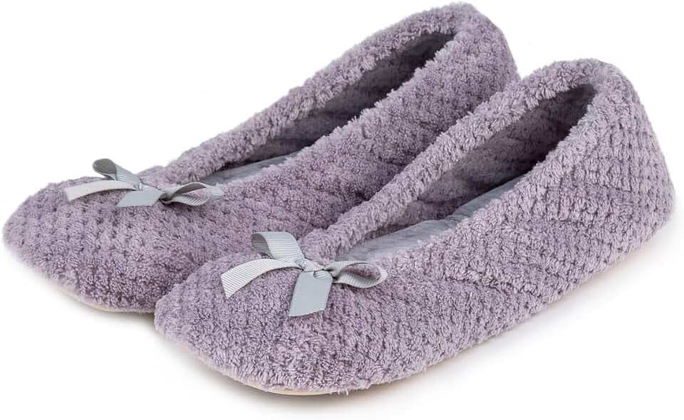 Isotoner Damen Ladies Popcorn Ballet Geschlossen zurück Pantoffeln