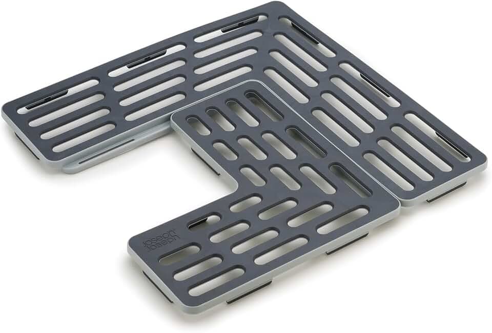 Joseph Joseph SinkSaver Adjustable Sink Protector Mat, Non-Slip, Gray