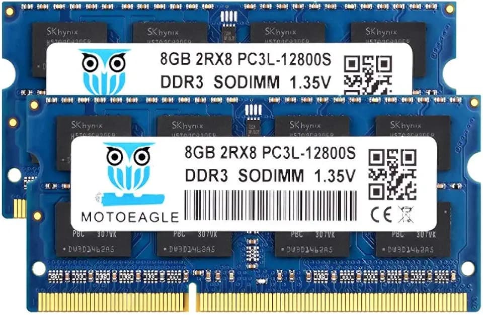 8GB DDR3L-1600 SODIMM 16GB Kit (2x8GB) PC3L-12800S DDR3 1600Mhz 2Rx8 1.35V Dual Rank RAM for Laptop
