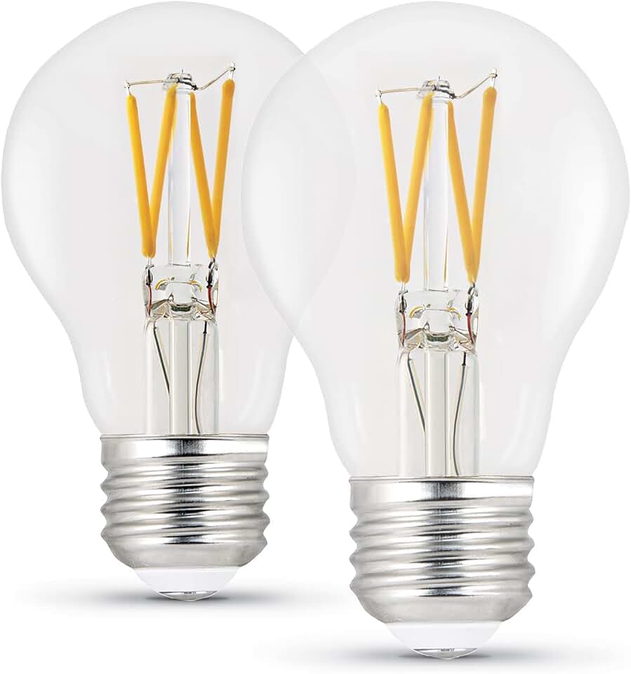 Feit Electric A19 Enhance LED Light Bulb, 40W Eq, Daylight White, 2 Pack