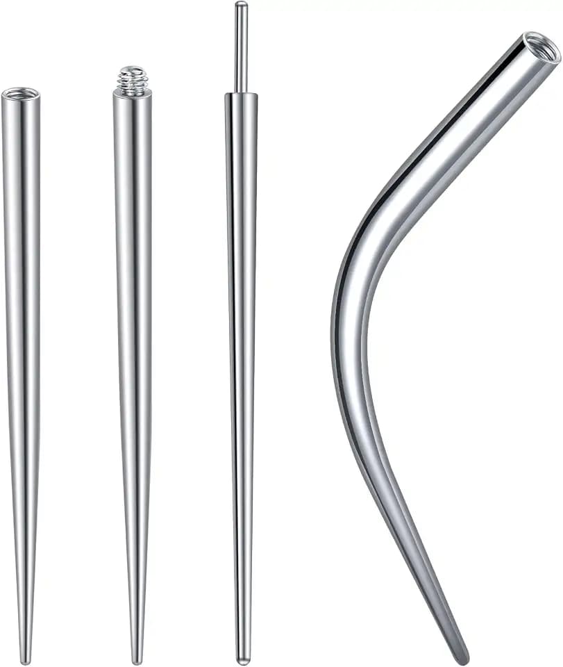 D.Bella 14G/16G/18G/20G Piercing Taper Insertion Tool Stainless Steel Piercing Assistant Tool for Threaded Push In Threadless Labret Tragus Helix Conch Cartilage Earring Lip Nose Piercing