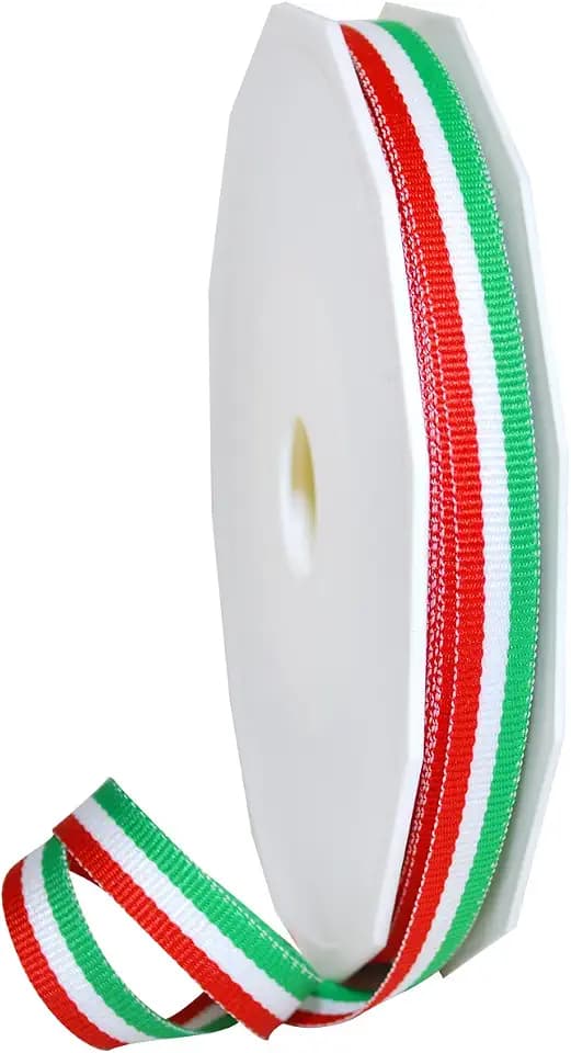 Morex Ribbon Striped Polyester Grosgrain Ribbon, Party Decorations, Gift Wrapping, Fun Patterns, 3/8" by 20 yd., Italian