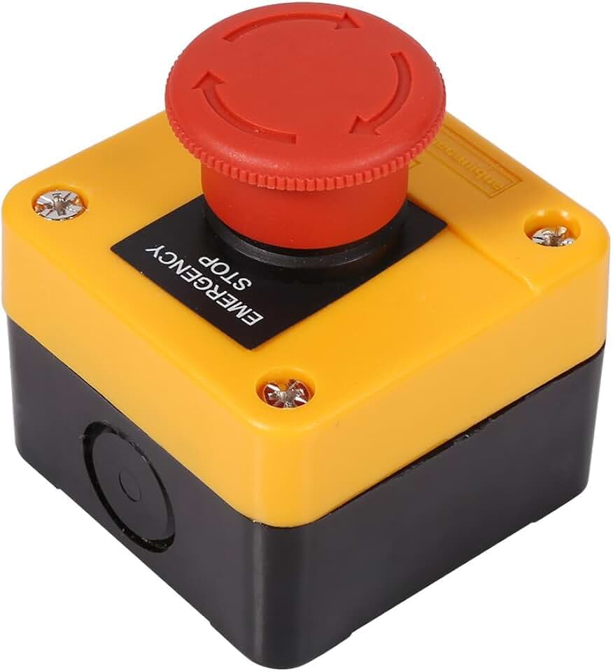 660 V 10A Kunststoff Red Sign Notfall Stop Pilz Druckschalter Taster Station für Home Emergency