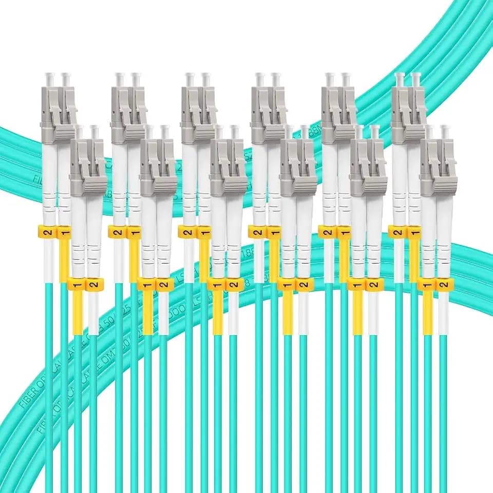 6 Pack 2M LC to LC Fiber Patch Cable OM3 Multimode