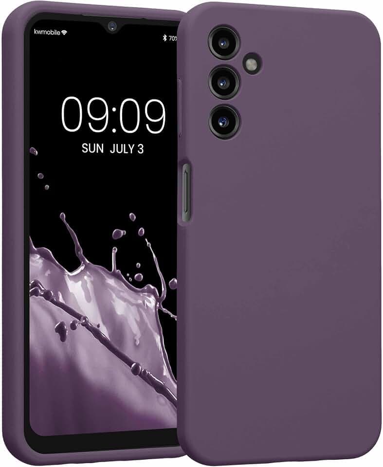kwmobile Hülle kompatibel mit Samsung Galaxy A14 5G - Hülle Silikon gummiert - Handyhülle - Handy Case in Helle Iris