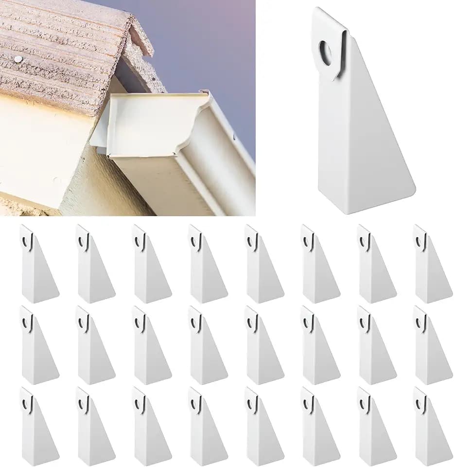 Morningro Aluminum Gutter Wedges, 1/2 or 28° Slope, White, 25pcs