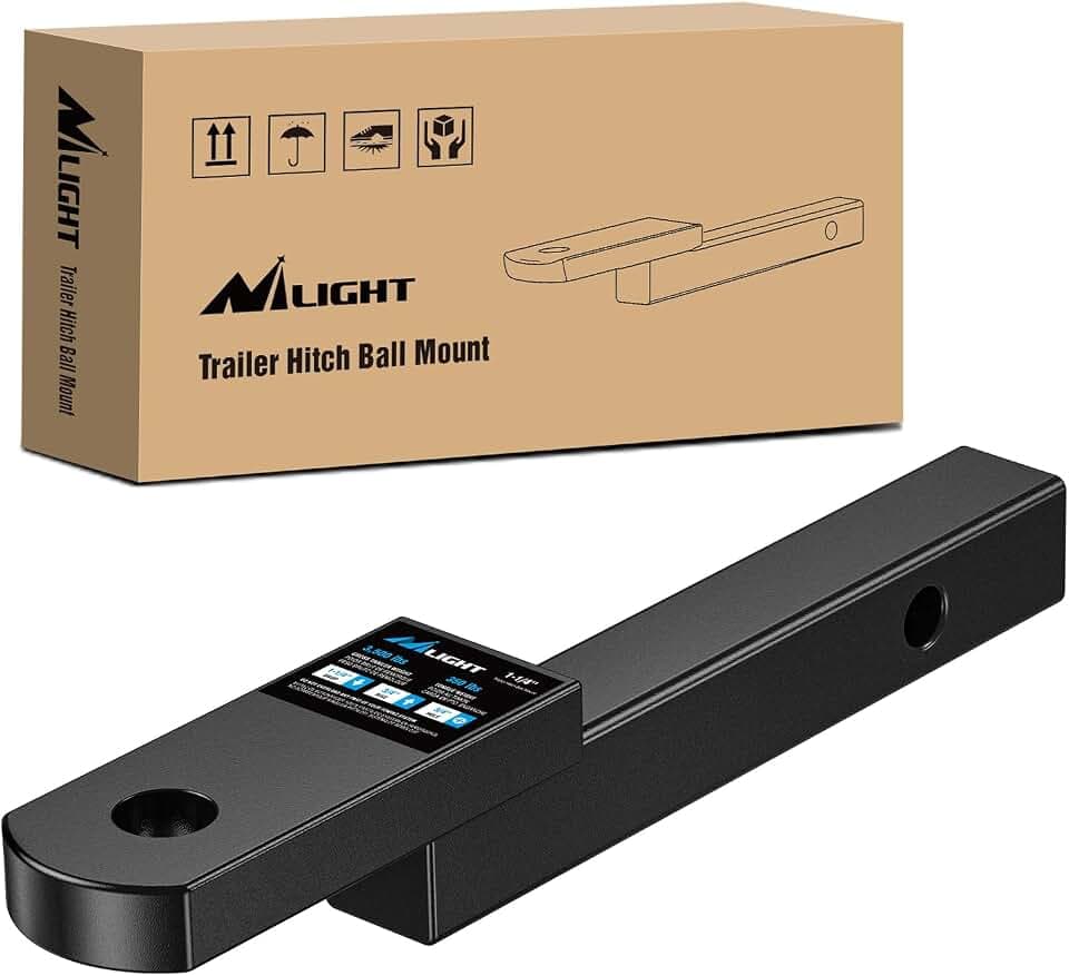 Nilight Trailer Hitch Mount Fits 1-1/4" Receiver Tubes