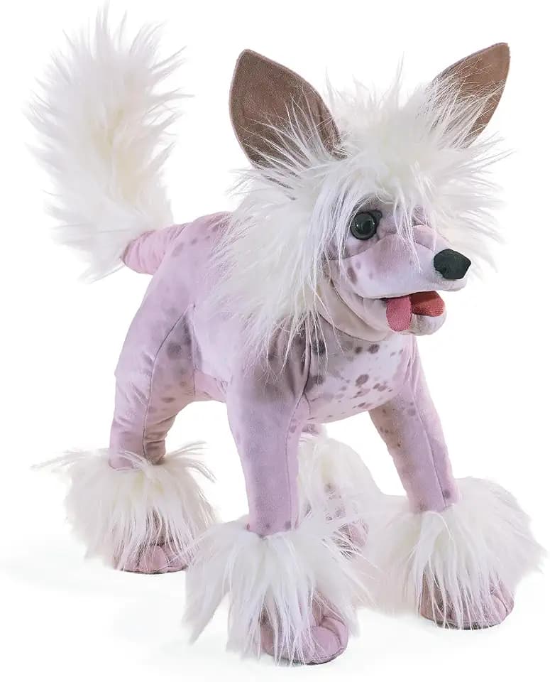 Folkmanis Chinese Crested Dog Hand Puppet