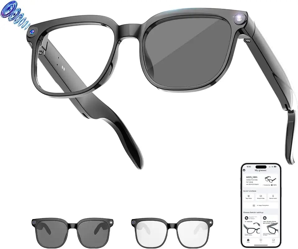 AI Smart Glasses with 8MP Camera, 4K Video and 139-Language Translation