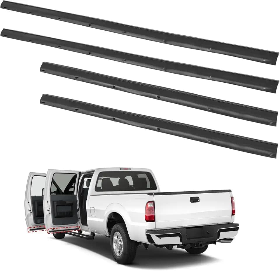 Front Rear Door Lower Rubber Weatherstrip Seal Trim 4PCS