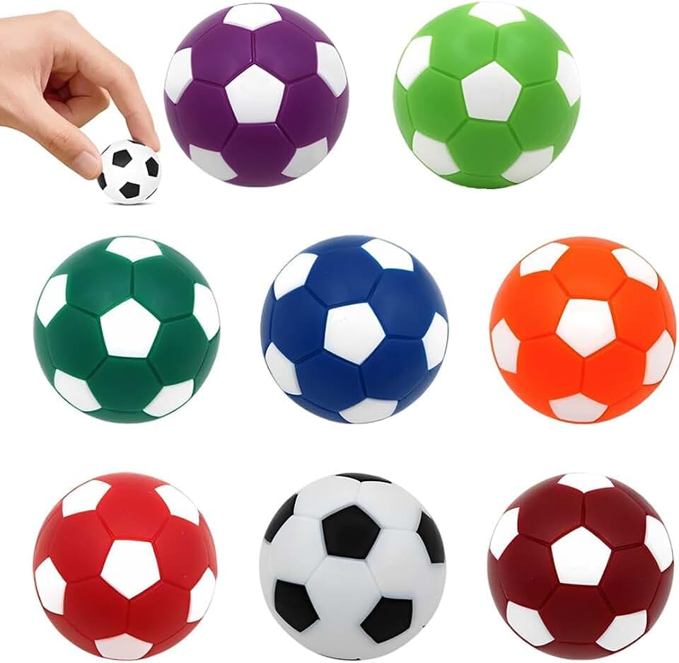 8 Stück Tischfußball Kickerbälle 28Mm, Tischfussball Bälle Ersatzbälle, Vielfarbigkeit Und Langlebig, Mini Tischkicker Bälle Fußballspiel, Zubehör Für Kickertische Und Tischfußballspiele