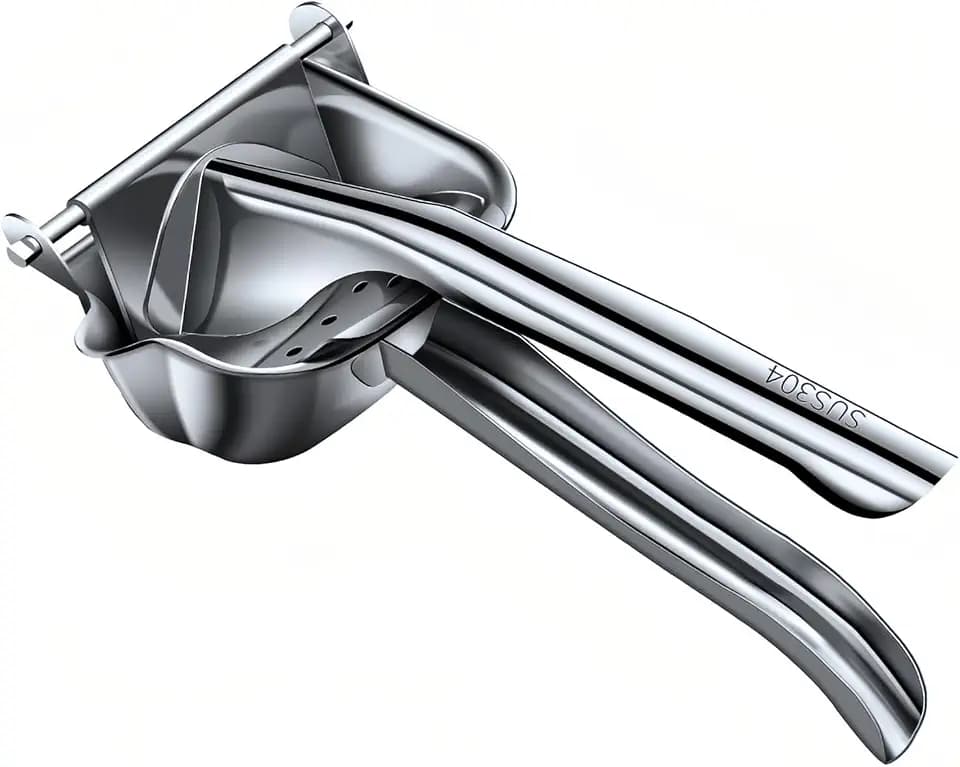 Handheld Lemon Squeezer And Manual Juicer Press - 304 Stainless Steel, Easy Clean Ergonomic Handle, Portable Fruit Citrus Squeezer For Orange Lime Grapefruit Lemon Apple Easy To Use Hand Press Juicer