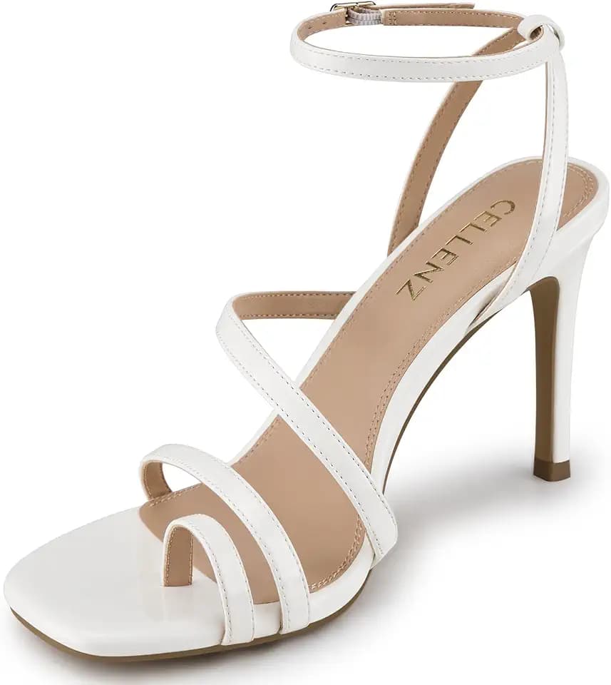 CELLENZ Strappy Women High Heels: Comfortable Open Toe Stiletto Heel Sandal