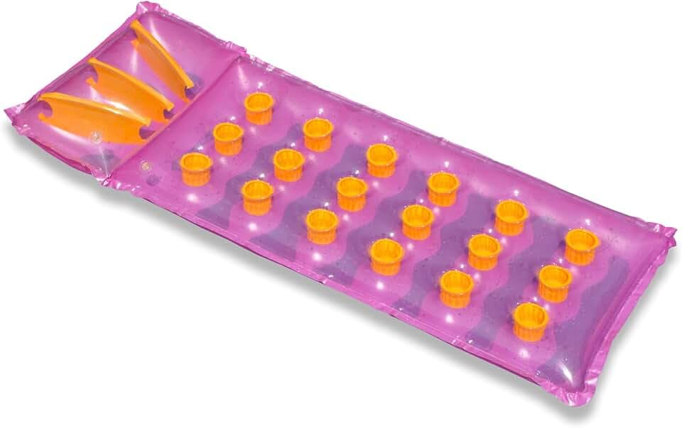 SWIMLINE | Inflatable Pool Float Mattress for Adults | 76" | 18-Pocket Pink